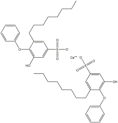 Bis(6-hydroxy-2-octyl[oxybisbenzene]-4-sulfonic acid)calcium salt,,结构式