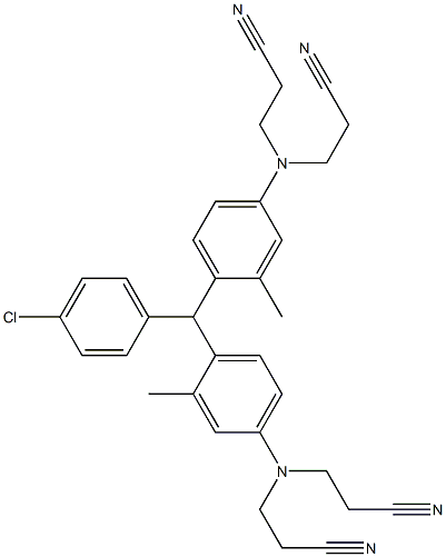4,4'-(4-Chlorophenylmethylene)bis[N,N-bis(2-cyanoethyl)-3-methylbenzenamine] Struktur