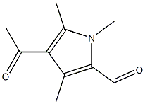 4-アセチル-1,3,5-トリメチル-1H-ピロール-2-カルボアルデヒド 化学構造式