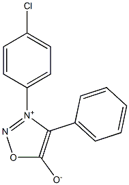 3-(p-Chlorophenyl)-4-phenylsydnone,,结构式