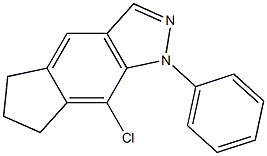 1,5,6,7-Tetrahydro-1-phenyl-8-chlorocyclopent[f]indazole 结构式