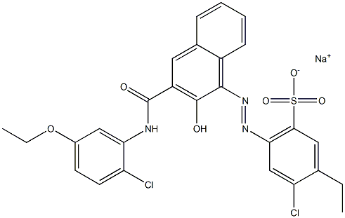 4-Chloro-3-ethyl-6-[[3-[[(2-chloro-5-ethoxyphenyl)amino]carbonyl]-2-hydroxy-1-naphtyl]azo]benzenesulfonic acid sodium salt