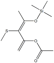 Acetic acid 3-methylthio-4-[(trimethylsilyl)oxy]-1,3-pentadien-2-yl ester