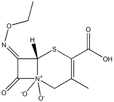 7-[(Z)-Ethoxyimino]-3-methyl-4-carboxycepham-3-ene 1,1-dioxide 结构式