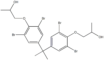 3,3'-[1-メチルエチリデンビス(2,6-ジブロモ-4,1-フェニレン)ビス(オキシ)]ビス(2-プロパノール) 化学構造式