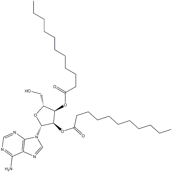 2'-O,3'-O-Bis(undecanoyl)adenosine Structure