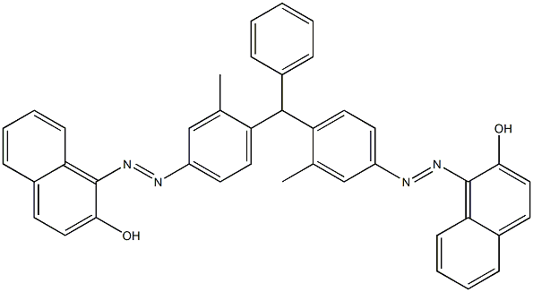 1,1'-[Phenylmethylenebis(3-methyl-4,1-phenylene)bisazo]bis(2-naphthol) Structure