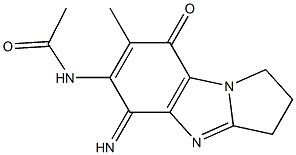 6-Acetylamino-2,3-dihydro-5-imino-7-methyl-1H-pyrrolo[1,2-a]benzimidazol-8(5H)-one Struktur
