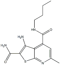 3-Amino-6-methyl-4-(butylaminocarbonyl)thieno[2,3-b]pyridine-2-carboxamide|