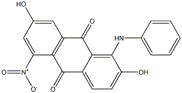 1-Anilino-2,7-dihydroxy-5-nitroanthraquinone Structure