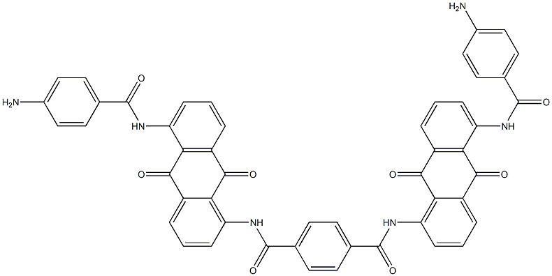 N,N'-Bis[5-(p-aminobenzoylamino)-1-anthraquinonyl]terephthalamide Structure