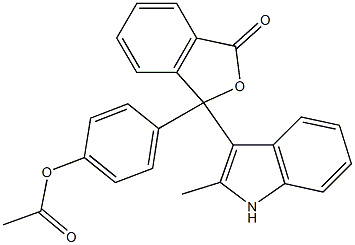 Acetic acid 4-[[1-oxo-3-(2-methyl-1H-indol-3-yl)-1,3-dihydroisobenzofuran]-3-yl]phenyl ester Structure