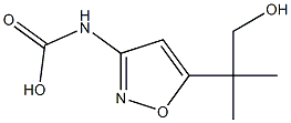 5-(1,1-Dimethyl-2-hydroxyethyl)-3-isoxazolylcarbamic acid 结构式