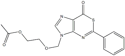 5-フェニル-3-[(2-アセトキシエトキシ)メチル]イミダゾ[4,5-d][1,3]チアジン-7(3H)-オン 化学構造式