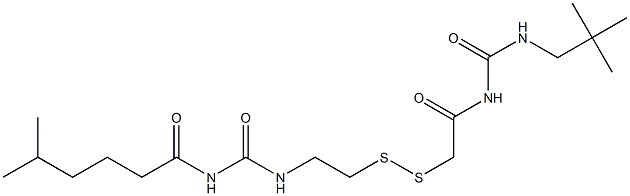 1-(5-Methylhexanoyl)-3-[2-[[(3-neopentylureido)carbonylmethyl]dithio]ethyl]urea|
