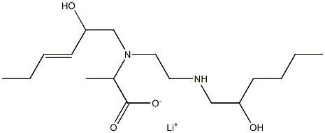 2-[N-(2-Hydroxy-3-hexenyl)-N-[2-(2-hydroxyhexylamino)ethyl]amino]propionic acid lithium salt Structure