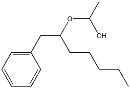 Acetaldehyde benzylhexyl acetal,,结构式