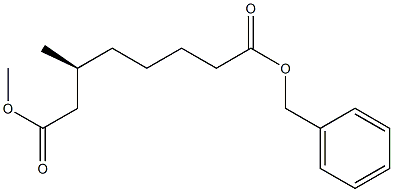 [S,(-)]-3-メチルスベリン酸1-メチル8-ベンジル 化学構造式