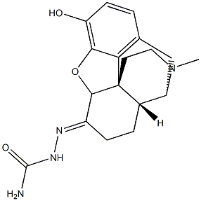 17-Methyl-6-(2-carbamoylhydrazono)-4,5-epoxymorphinan-3-ol,,结构式
