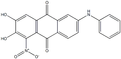 2-Anilino-6,7-dihydroxy-5-nitroanthraquinone Structure