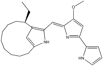  (R)-2-Ethyl-13-[[3-methoxy-5-(1H-pyrrol-2-yl)-2H-pyrrol-2-ylidene]methyl]-12-azabicyclo[9.2.1]tetradeca-11(14),13(1)-diene