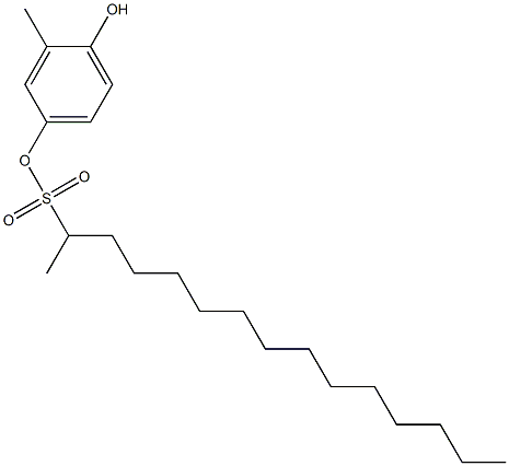 2-Pentadecanesulfonic acid 4-hydroxy-3-methylphenyl ester|