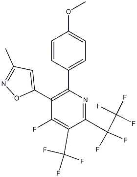  2-(Pentafluoroethyl)-3-(trifluoromethyl)-4-fluoro-5-(3-methylisoxazol-5-yl)-6-(4-methoxyphenyl)pyridine