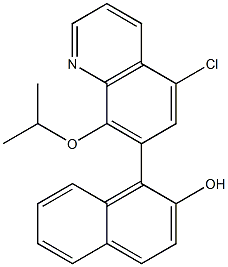 5-Chloro-7-(2-hydroxy-1-naphtyl)-8-(isopropyloxy)quinoline Struktur