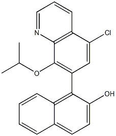 5-Chloro-7-(2-hydroxy-1-naphtyl)-8-(isopropyloxy)quinoline 结构式