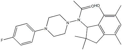 2,3-Dihydro-3-[[4-(4-fluorophenyl)-1-piperazinyl]acetylamino]-2,2,5,7-tetramethyl-1H-inden-4-ol