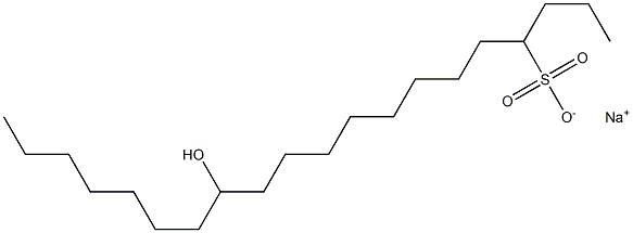 13-Hydroxyicosane-4-sulfonic acid sodium salt,,结构式