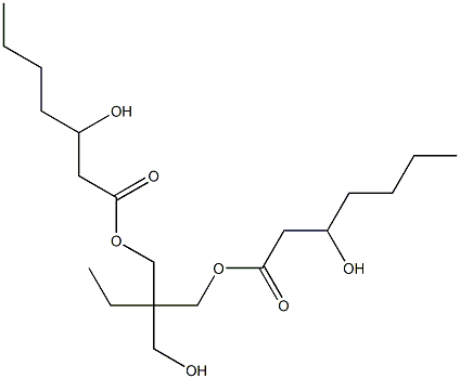 Bis(3-hydroxyheptanoic acid)2-ethyl-2-(hydroxymethyl)-1,3-propanediyl ester,,结构式