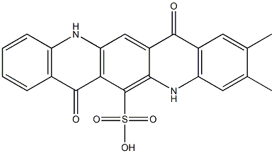 5,7,12,14-Tetrahydro-2,3-dimethyl-7,14-dioxoquino[2,3-b]acridine-6-sulfonic acid Structure