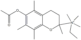 6-(Acetoxy)-3,4-dihydro-N,N,N,2,5,7,8-heptamethyl-2H-1-benzopyran-2-ethan-1-aminium Structure