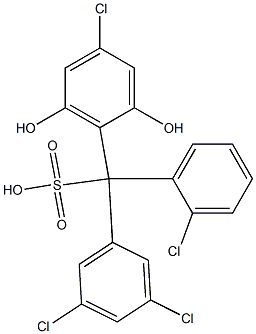  (2-Chlorophenyl)(3,5-dichlorophenyl)(4-chloro-2,6-dihydroxyphenyl)methanesulfonic acid