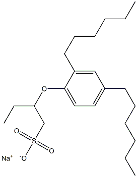 2-(2,4-Dihexylphenoxy)butane-1-sulfonic acid sodium salt,,结构式