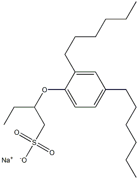 2-(2,4-Dihexylphenoxy)butane-1-sulfonic acid sodium salt