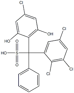 (4-Chloro-2,6-dihydroxyphenyl)(2,3,5-trichlorophenyl)phenylmethanesulfonic acid