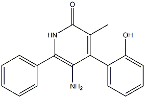 5-Amino-4-(2-hydroxyphenyl)-3-methyl-6-phenylpyridin-2(1H)-one Structure
