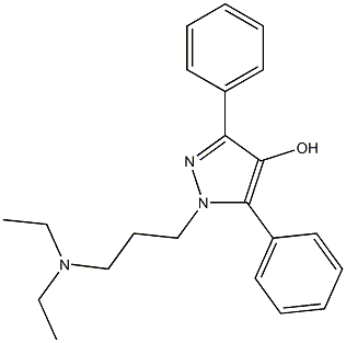1-[3-(Diethylamino)propyl]-3,5-diphenyl-1H-pyrazol-4-ol Struktur
