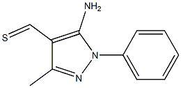 1-フェニル-3-メチル-5-アミノ-1H-ピラゾール-4-カルボチオアルデヒド 化学構造式
