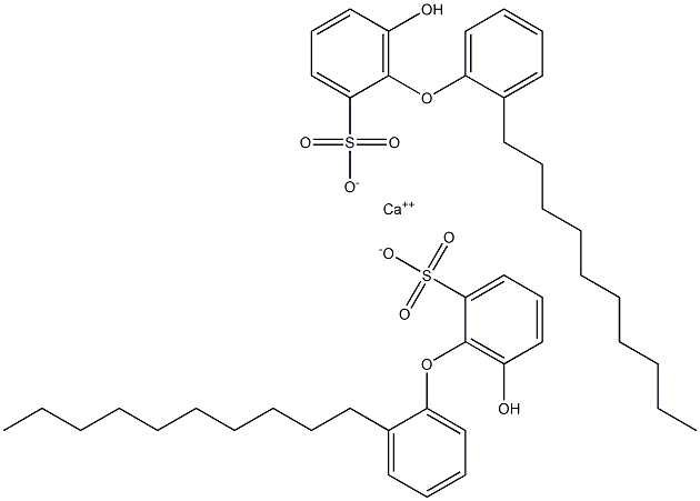 Bis(6-hydroxy-2'-decyl[oxybisbenzene]-2-sulfonic acid)calcium salt,,结构式
