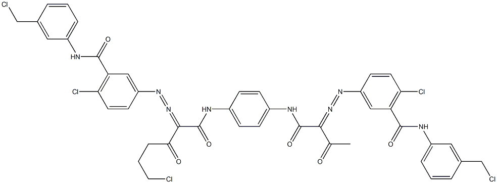 3,3'-[2-(2-Chloroethyl)-1,4-phenylenebis[iminocarbonyl(acetylmethylene)azo]]bis[N-[3-(chloromethyl)phenyl]-6-chlorobenzamide]