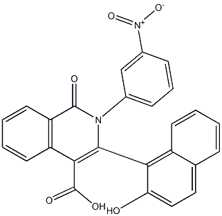 2-(3-Nitrophenyl)-3-(2-hydroxynaphthalen-1-yl)-1-oxo-1,2-dihydroisoquinoline-4-carboxylic acid