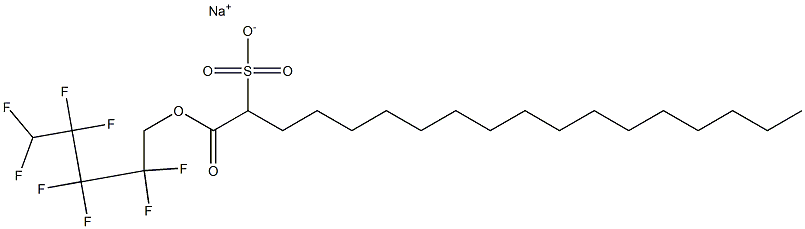 1-(2,2,3,3,4,4,5,5-Octafluoropentyloxycarbonyl)heptadecane-1-sulfonic acid sodium salt 结构式