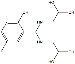 2-[Bis[(2,2-dihydroxyethyl)amino]methyl]-4-methylphenol Struktur