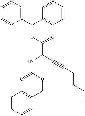 2-Benzyloxycarbonylamino-3-octynoic acid diphenylmethyl ester Structure