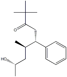 (5S)-5-[(2R,4S)-4-ヒドロキシペンタン-2-イル]-2,2-ジメチル-5-フェニルペンタン-3-オン 化学構造式