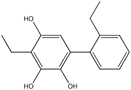 3-Ethyl-6-(2-ethylphenyl)benzene-1,2,4-triol,,结构式