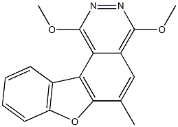 1,4-Dimethoxy-6-methyl-2,3-diaza-7-oxa-7H-benzo[c]fluorene Structure